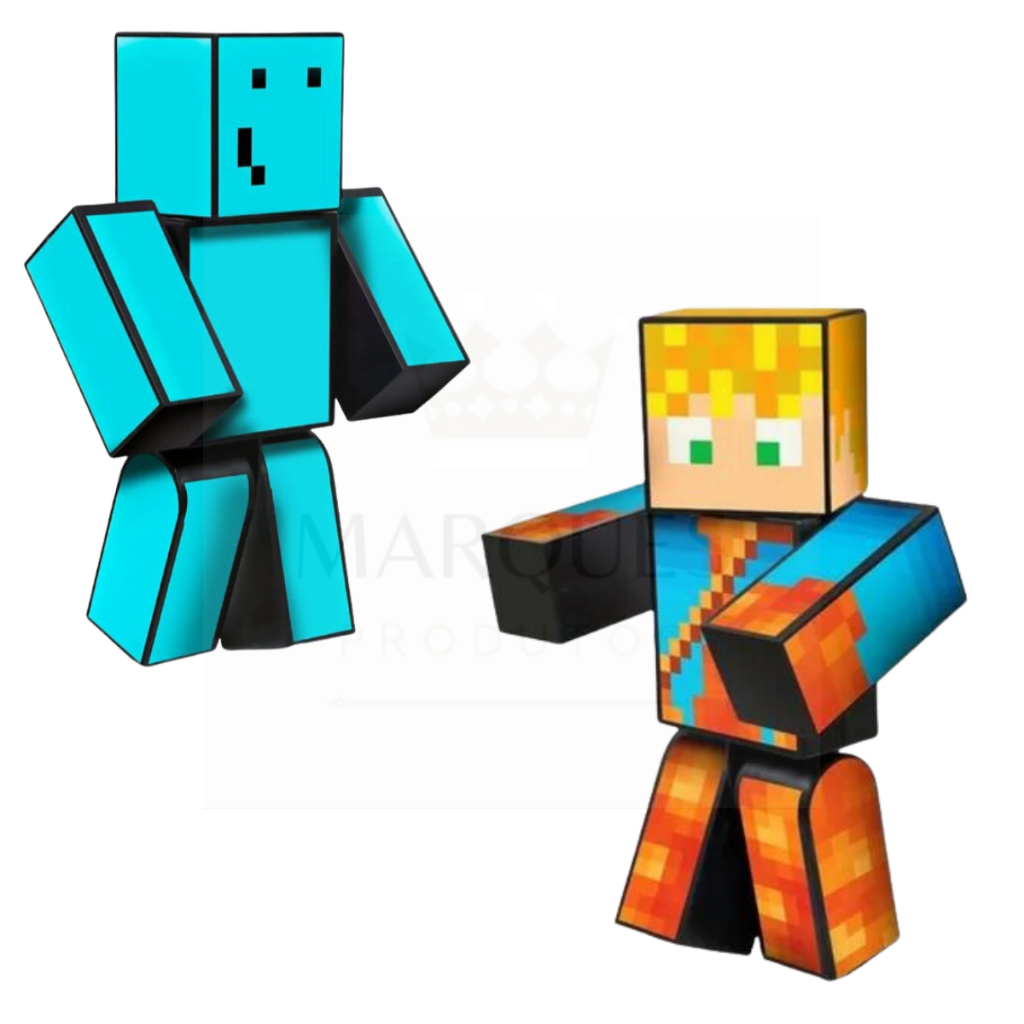 Boneco r Lopers Minecraft Articulado - Algazarra 25CM e