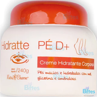 CREME HIDRATANTE PÉ D+ NATU CHARM COSMÉTICOS PÉS HIDRATADOS E MACIOS
