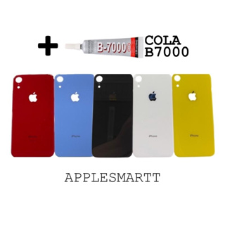 Tampa Traseira Fundo iPhone XR de Vidro + COLA B7000 15ml Original