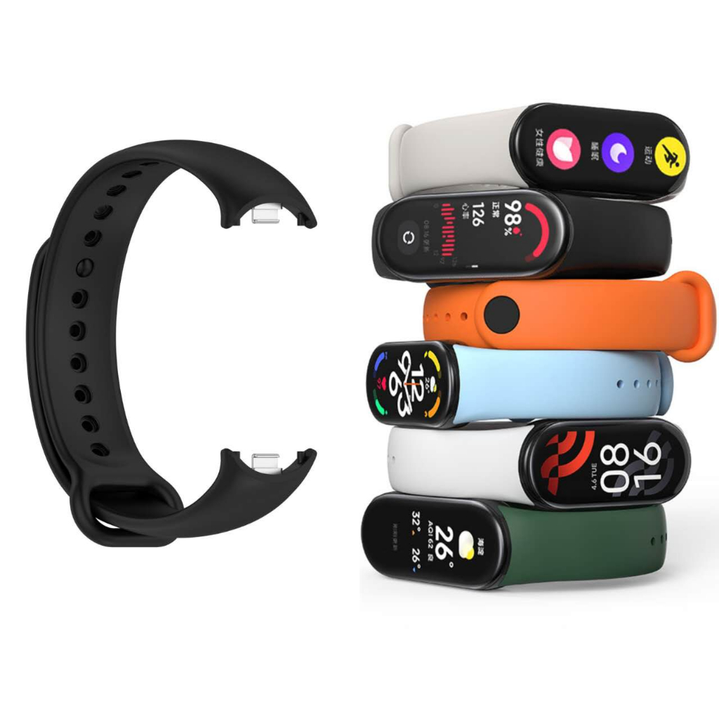 Pulseira de Silicone Sport Compativel Xiaomi Relogio Mi band 8 mi band 9