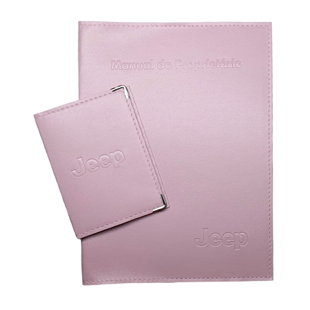 Porta Manual e Porta Documentos Jeep Emborrachado Rosa | Shopee Brasil