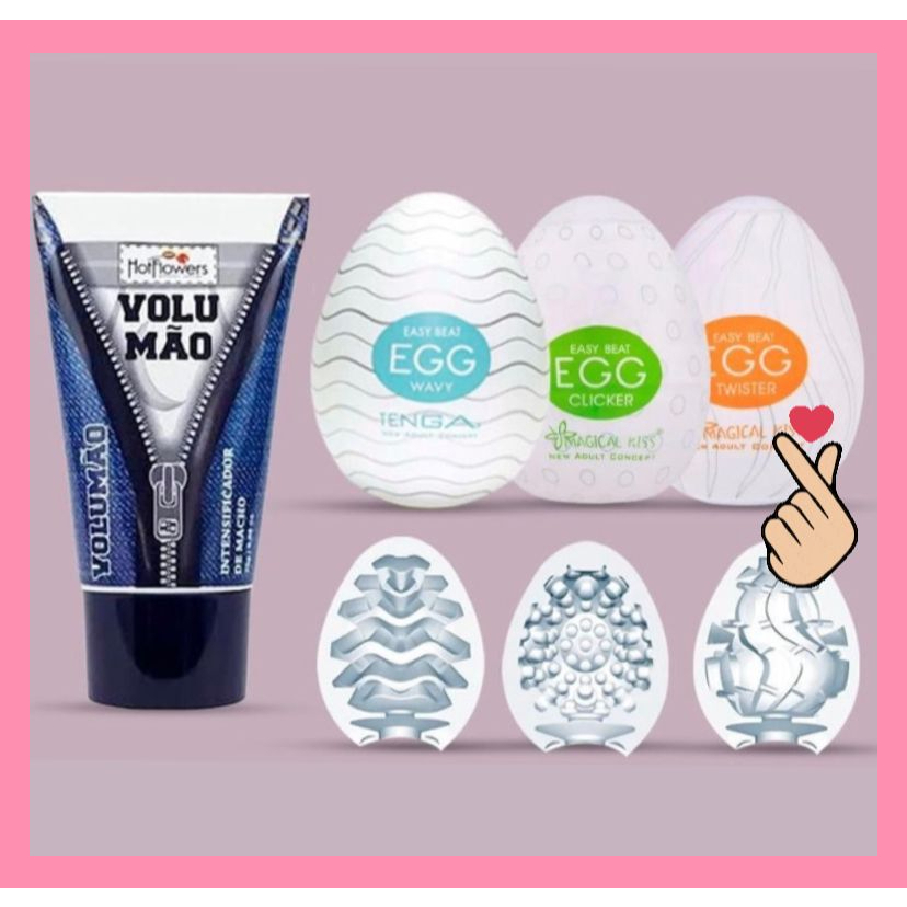 Kit Egg Masturbador Masculino Ovo Masturbador Gel Excitante Lubrificante Volumão Original Sex