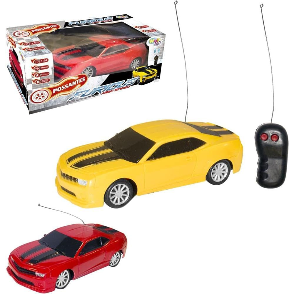 Carrinho de Controle Remoto, Polibrinq, Top Car, 1:24, Cores Sortidas