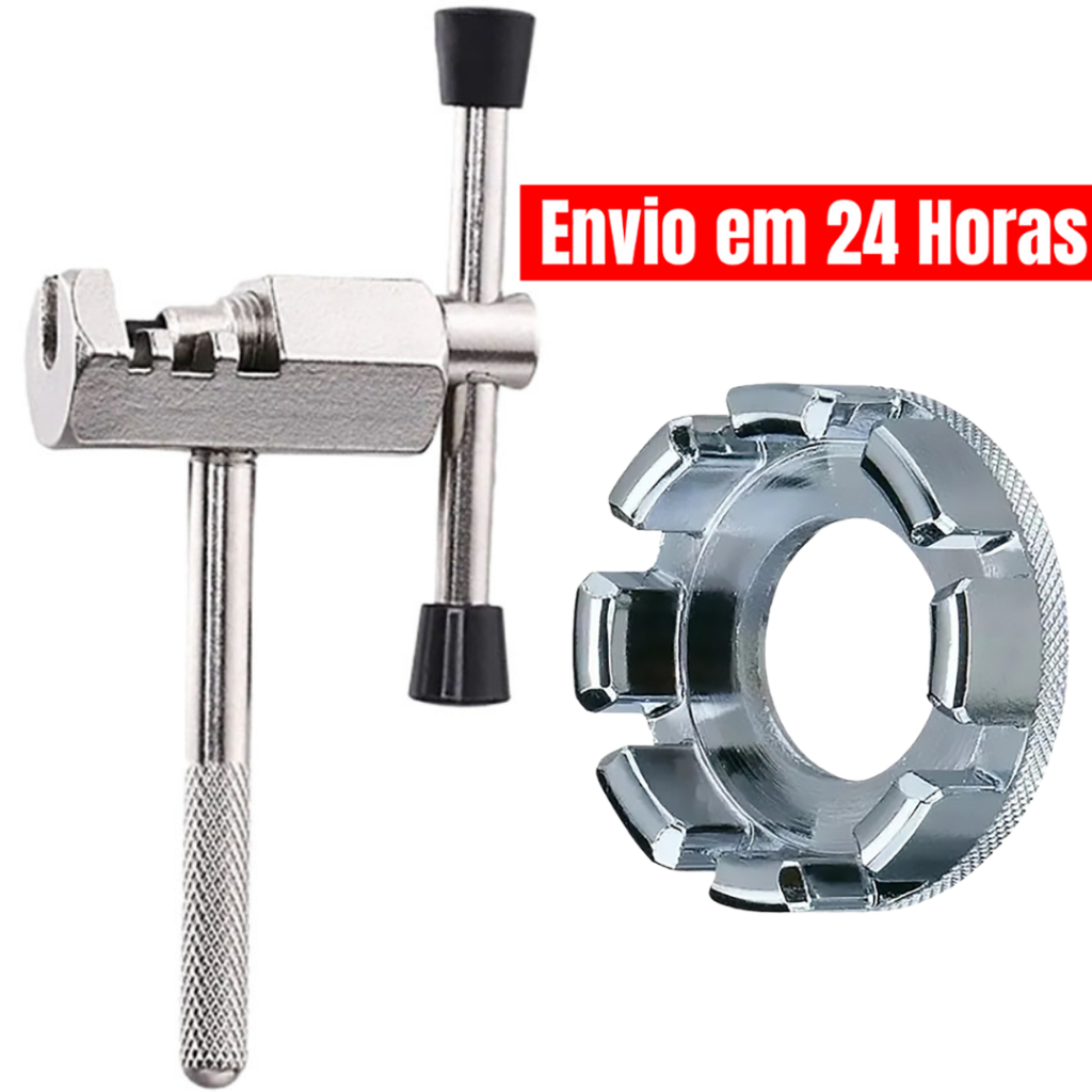 Chave De Raio Extratora Aperta e Solta + Extrator De Corrente De Bike Bicicleta