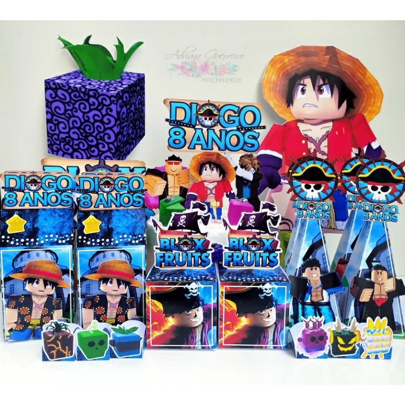 Kit Festa Redondo Blox Fruits - Decoração Infantil