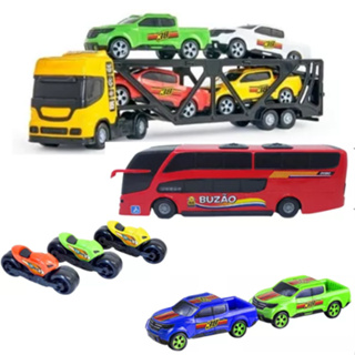 Caminhão Top Truck Cegonha Com Carrinhos App Jogo - Bs Toys