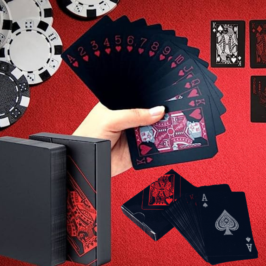 baralho pretas, cartas legais em relevo – Ferramenta truques pôquer preta  flexível clássica, para mágica, jogos água e para festas