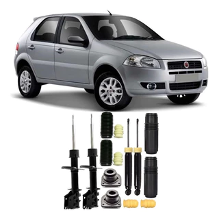 04 Amortecedores + 04 Kits Fiat Palio 1.0 2005 2006 2007 08