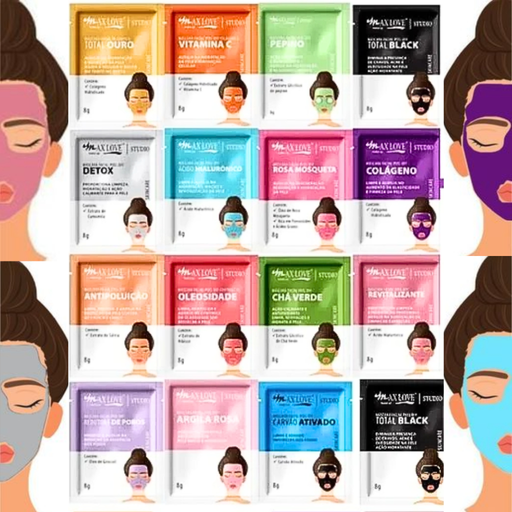 Máscara Facial Sache 8g para Skin Care e Limpeza de Pele Cuidados ...