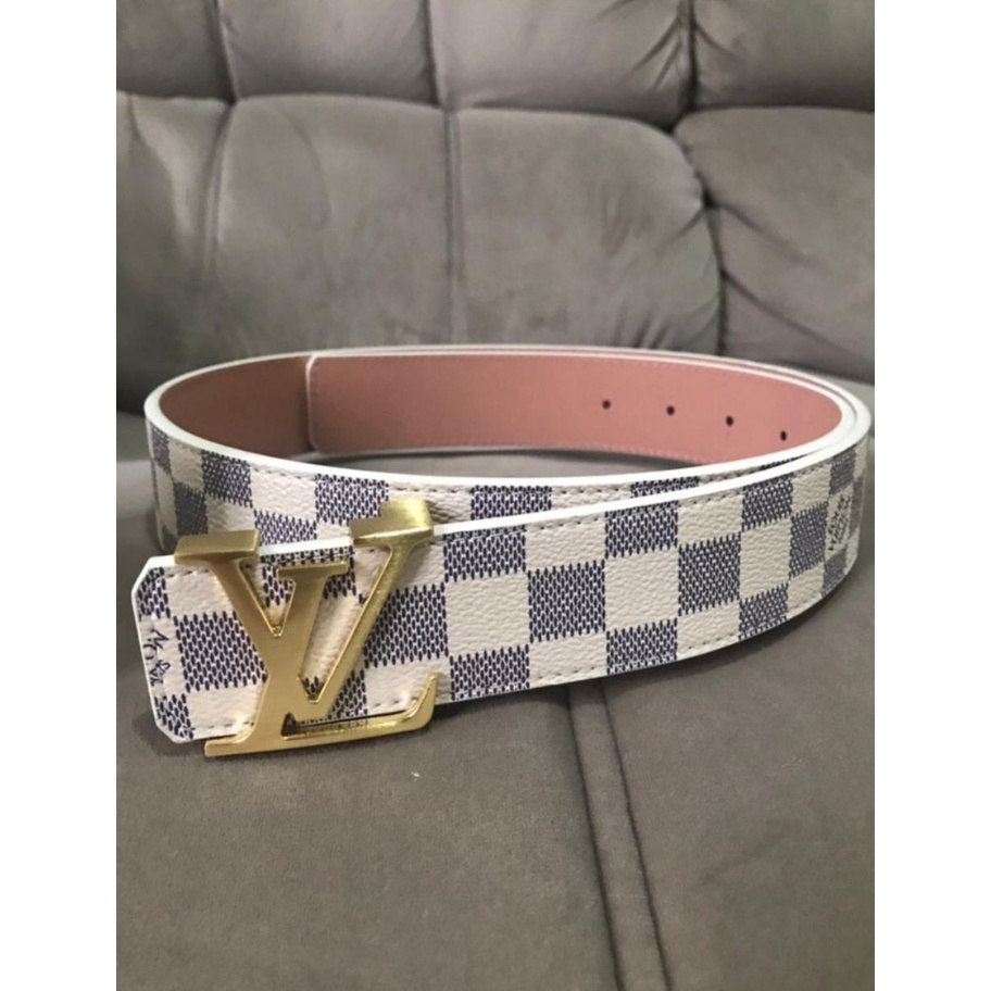 Cinto Masculino Couro Canvas Legítimo Louis Vuitton LV - Monogram