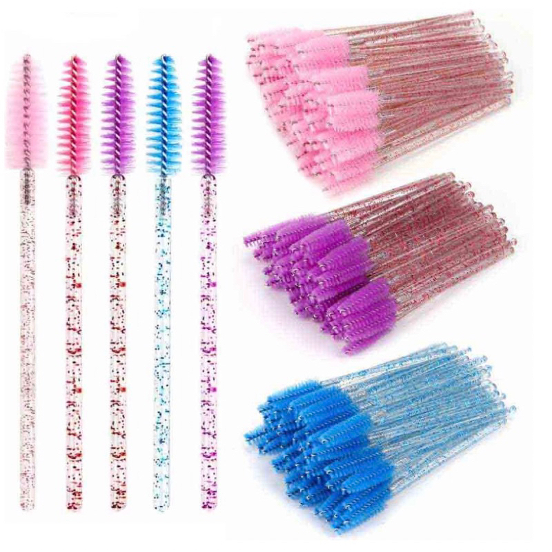 kit 100 Escovinhas para cilios e extensão fio a fio