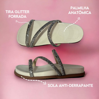 Sandália Feminina Papete Birken Rasteirinha Confortavél