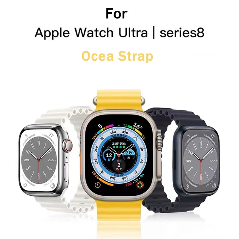 Pulseira Para Relógio AppleWatch de Silicone Lisa Flexível Apple WH68 HW X8  Ultra Series 8, 7, 6, SE, 5, 4, 3, 2, 1, 38MM, 40MM, 41MM, 42MM, 44MM, 45mm  e 49mm New