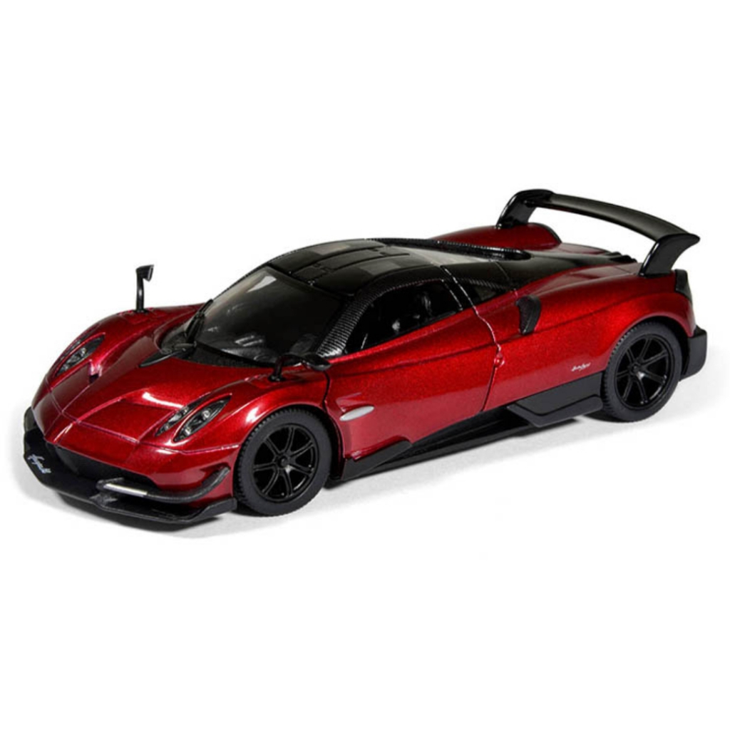 Lot De 4 Voitures Miniatures Pagani Huayra BC Kinsmart - Échelle 1:38, 12,7 Cm - Portes Ouvrantes, Couleurs Jaune, Bleu, Blanc, Rouge