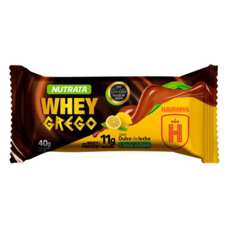 Barra Whey Grego Bar Havanna Doce de Leite e Limão Siciliano 40G