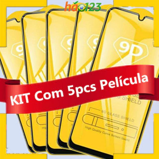KIT Com 5 Pelicula 3D/9D IPhone de Vidro 14 / 13 / 13 pro / 13 pro max / 13 mini **COBRE TELA TODA**