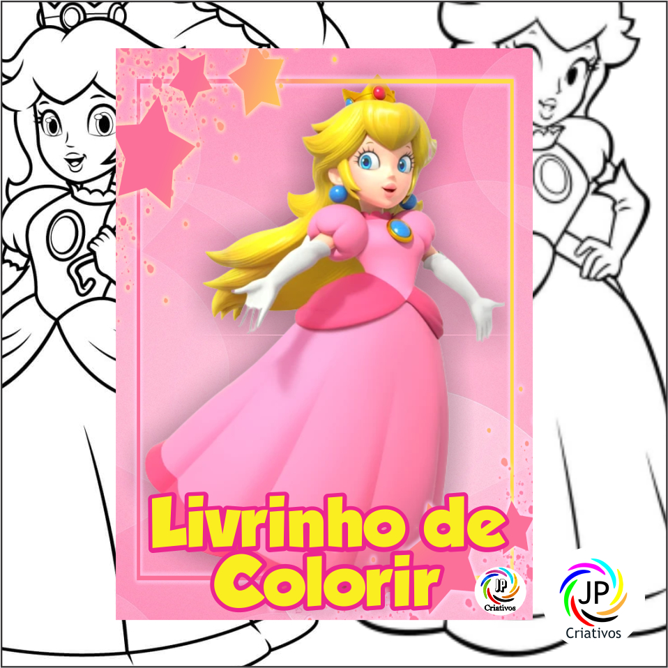 LIVRINHO DE COLORIR PRINCESA PEACH - SUPER MARIO