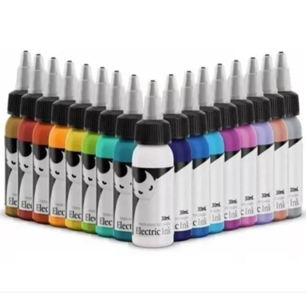Tinta Electric Ink 30 ml Cores a Escolher Tattoo e Tattuagem