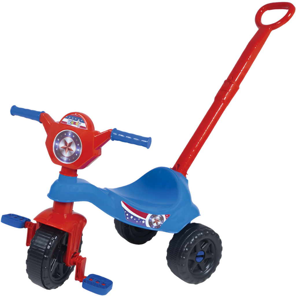 Triciclo velotrol andador com pedal mini moto infantil feminina motoquinha  de brinquedo totoca de 3 rodas motinha