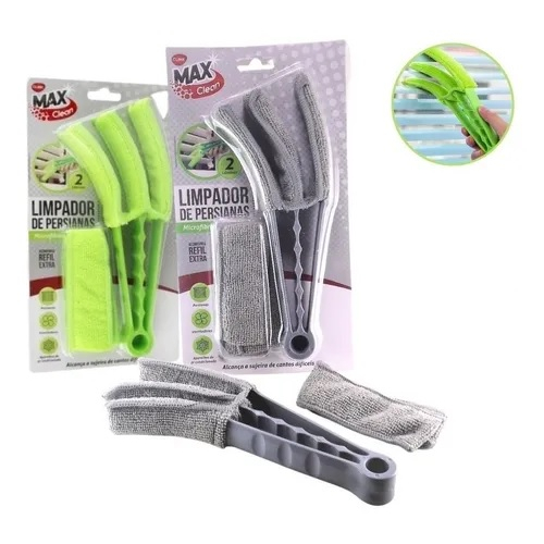 Limpador De Veneziana ou Persiana Horizontal Microfibra + 1 Refil Extra