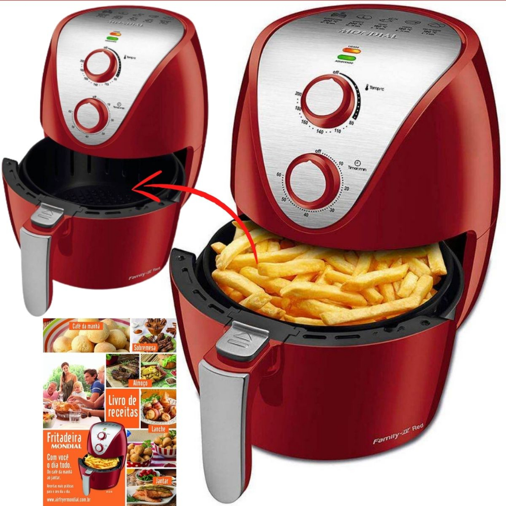 Fritadeira Elétrica Sem Óleo Air Fryer Mondial