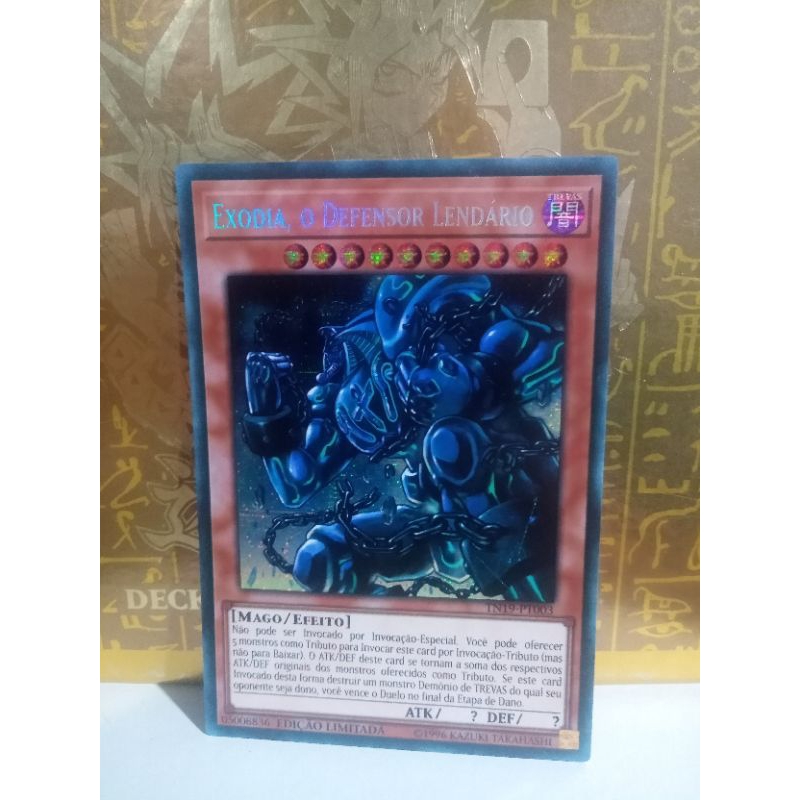 yu-gi-oh exodia o defensor lendário secreta rara