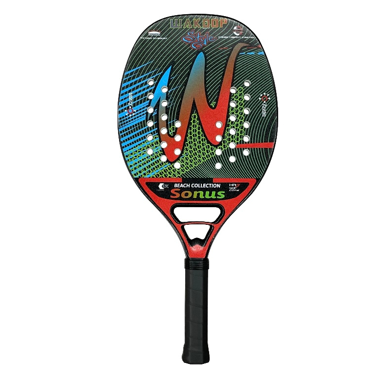 Raquete Beach Tennis Wakdop Kawasaki 12k Case com 1 bola e 1 grip