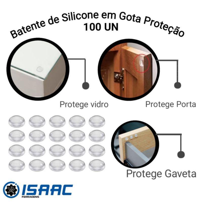Adesivo Protetor De Silicone Anti-Impacto Protetor De Parede Com 12  Unidades De 2cm