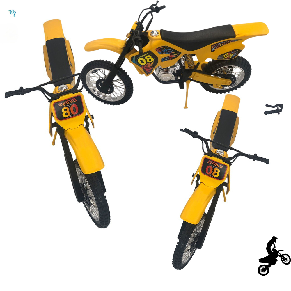 Moto de Motocross de Brinquedo com Apoio Off Road Adventure Trilha Infantil  Coleção - Amarelo em Promoção na Americanas