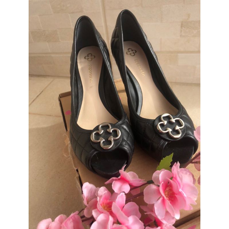 Peep toe capodarte store preto