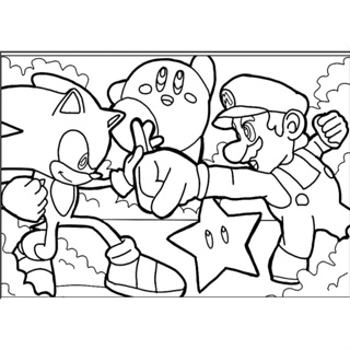 100 Folhas Desenho Pra Colorir e Pintar o Sonic e seus amigos