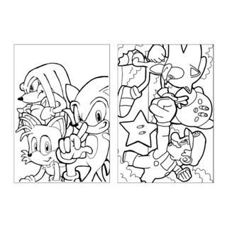 Kit 100 desenhos para colorir Sonic