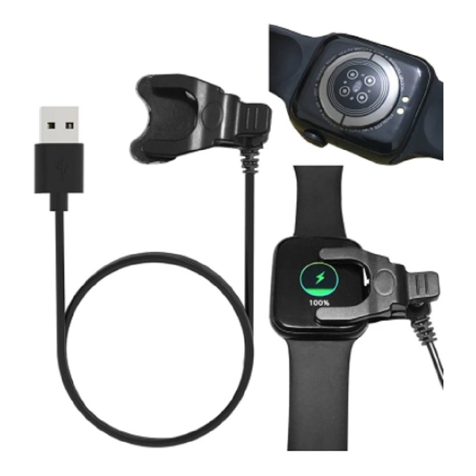 Cabo Carregador Para Relogio Smartwatch X8, X9, A8 2 Pinos 4mm