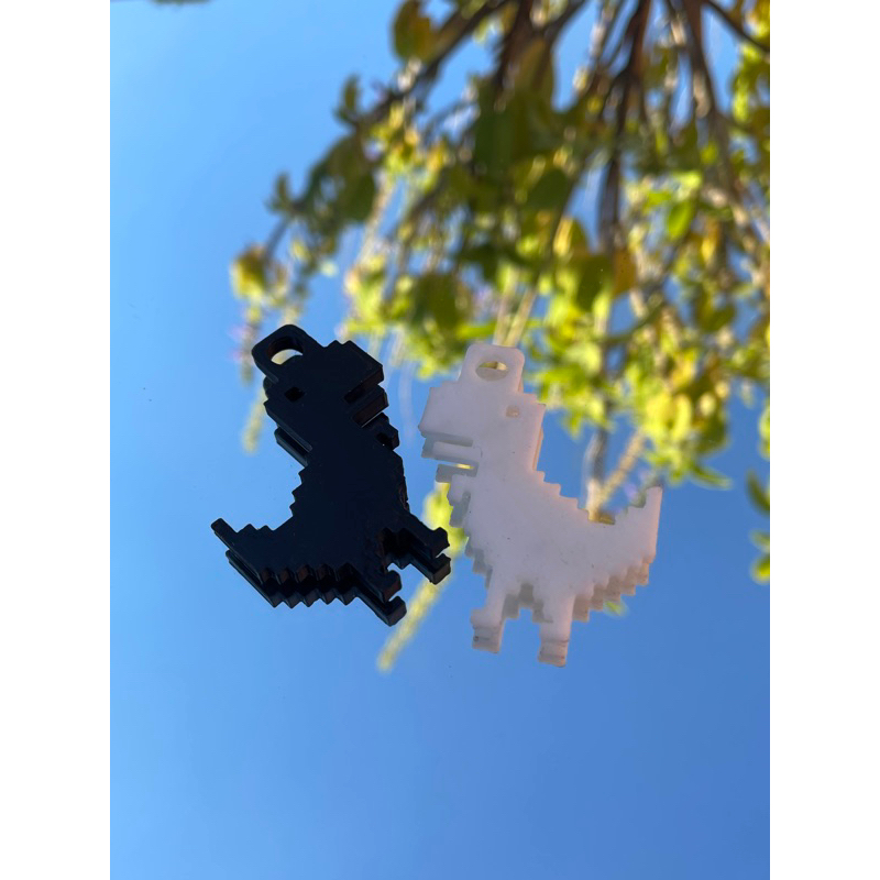 chaveiro dinossauro | Impressão 3D / joguinho do Google