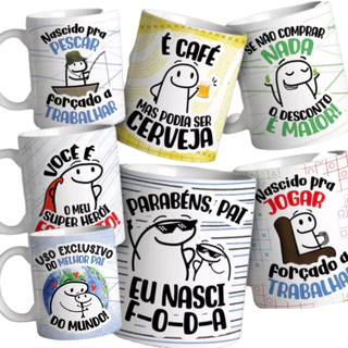 Caneca Flork Dia dos Pais 2.0 - Vários Modelos - Florks - Cerâmica - Frases Engraçadas