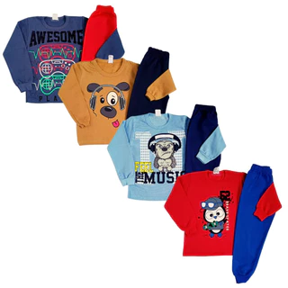 Kit 8 Peças Conjunto Moletom Infantil Menino 1 ao 16 Masculino Outono Inverno