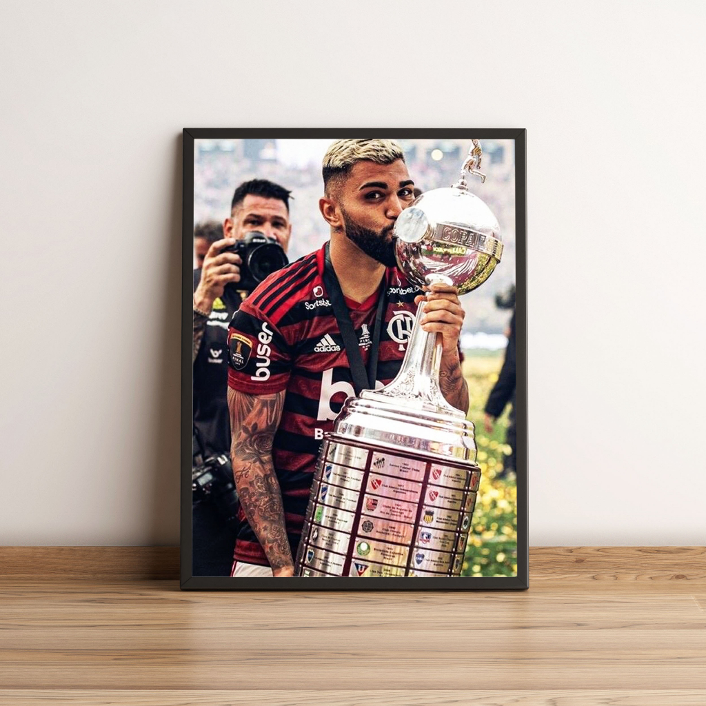 Quadro Gabigol Com A Taça Da Libertadores 2367