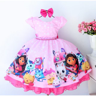 Vestido Infantil Festa Luxo Casa Mágica da Gabi