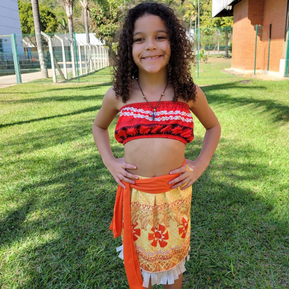 Fantasia Infantil Moana Festa Aniversário Princesa Disney, Roupa Infantil  para Menina Usado 85992511