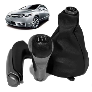 Kit Manopla Alavanca Coifa Honda New Civic 2007 À 2011 Novo Honda civic 2007 2008 2009 2010 2011 coifa para honda manual