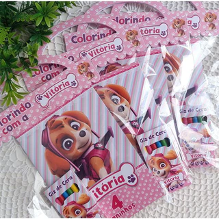 KIT 10 KIT DE COLORIR E LÁPIS PARA COLORIR PERSONALIZADO - LEMBRANCINHA DE ANIVERSÁRIO