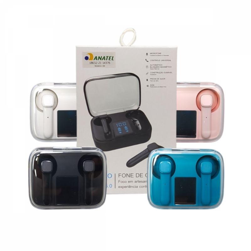 fone de ouvido J60 Pro Bluetooth e microfone | Shopee Brasil