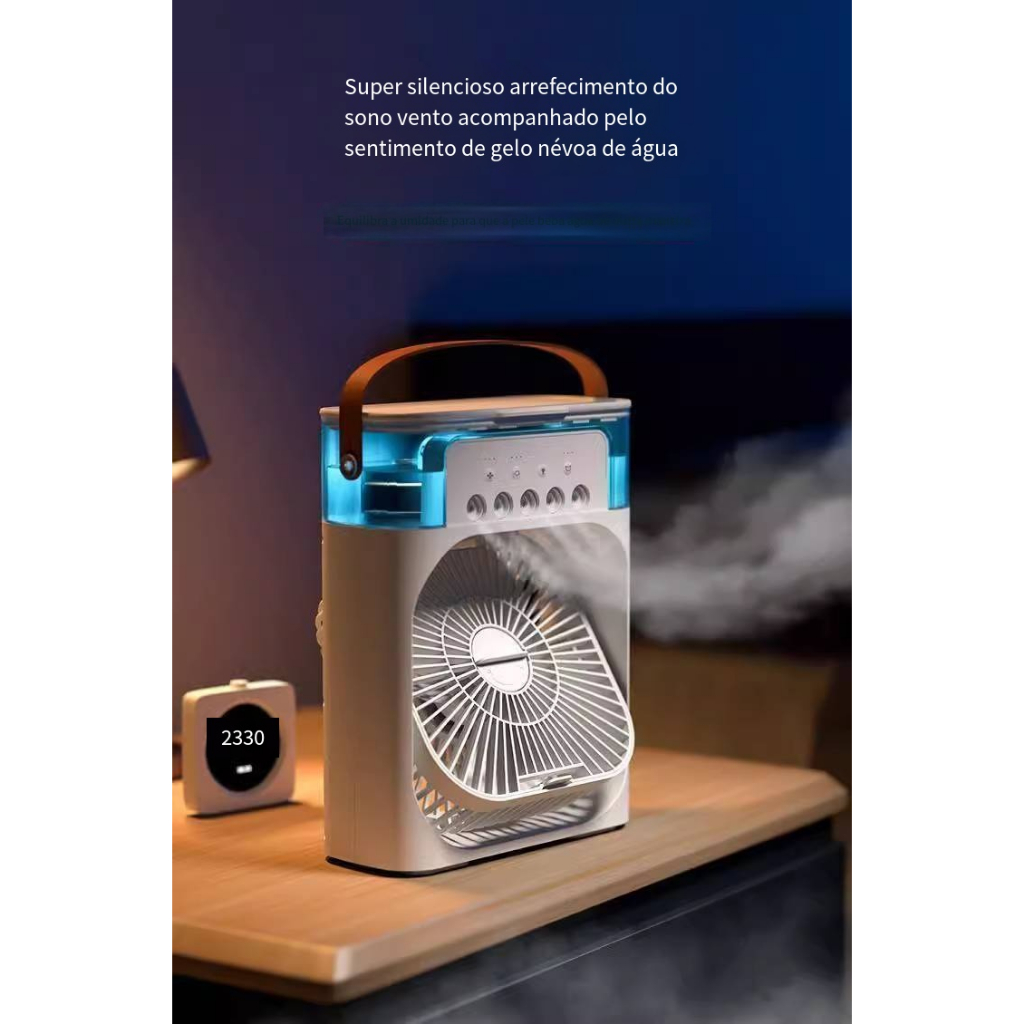 Mini Refrigerador de Mesa / Ventilador de Mesa / Humidificador de Ar ...