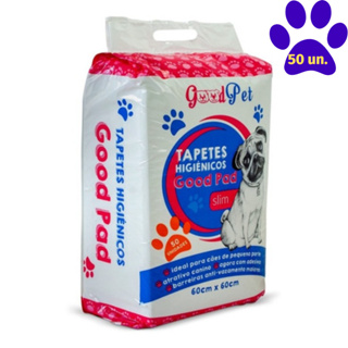 Tapete Higienico Good Pad Para Cães E Gatos 60x60 cm Com 50 Un