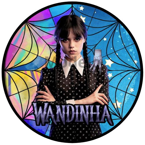 Adesivos Redondo Personalizado Wandinha - Tubetes / Latinhas ...