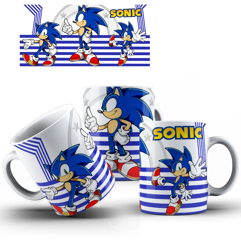 Caneca Sonic de Porcelana Vários modelos