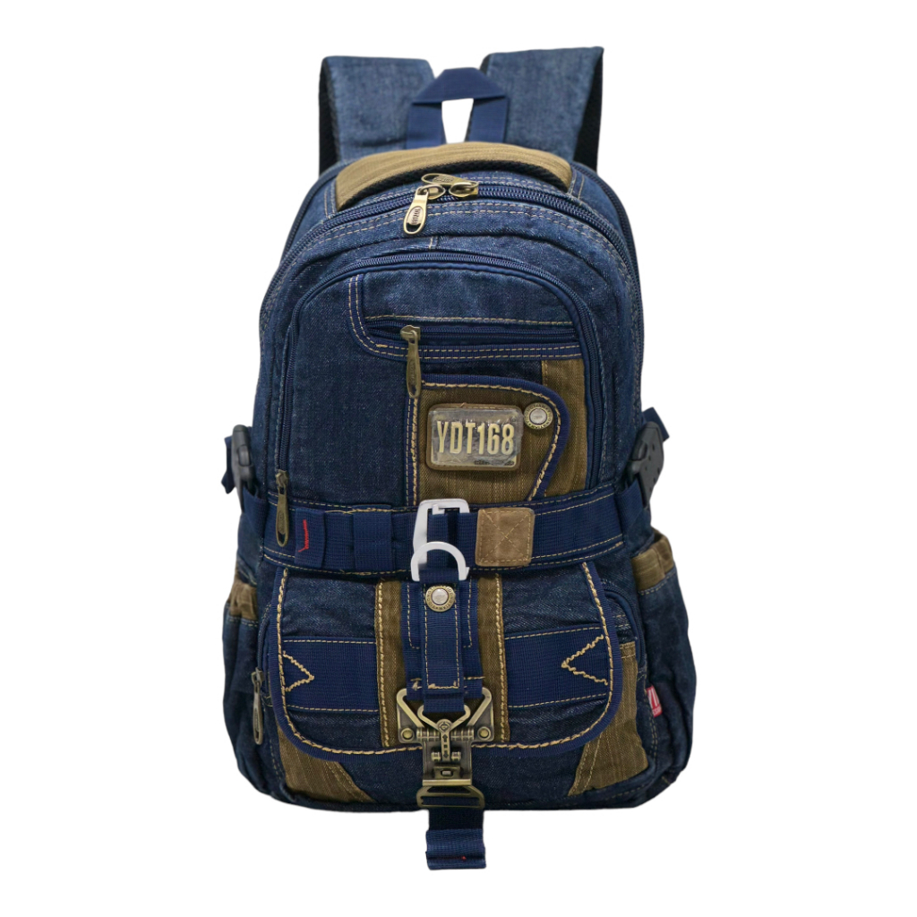 Mochila Masculina Feminina Jeans Confortável E Resistente