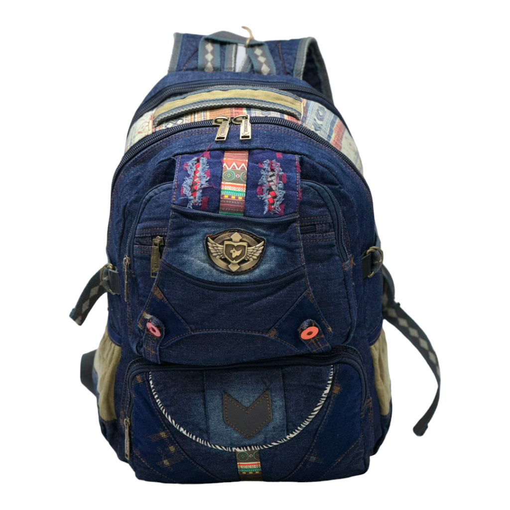 Mochila Masculina Feminina Jeans Confortável E Resistente