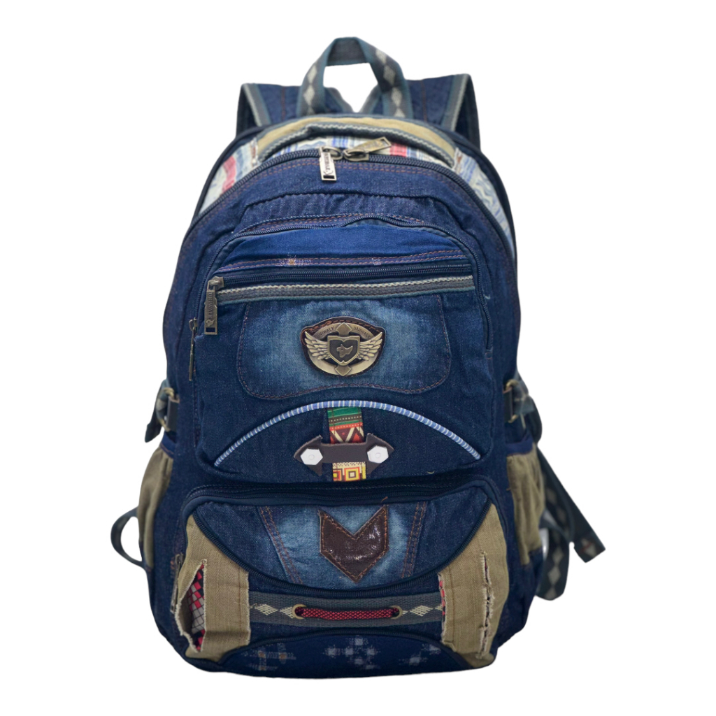 Mochila Masculina Feminina Jeans Confortável E Resistente