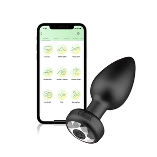Plug anal vibrador bluetooth controle no celualr 10 modos de vibração GS-APP